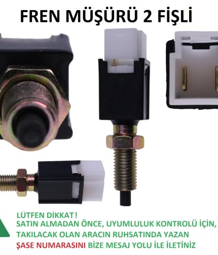 Isuzu NQR70, NPR66 ve NPR71 uyumlu 2 pinli fişli fren müşürü